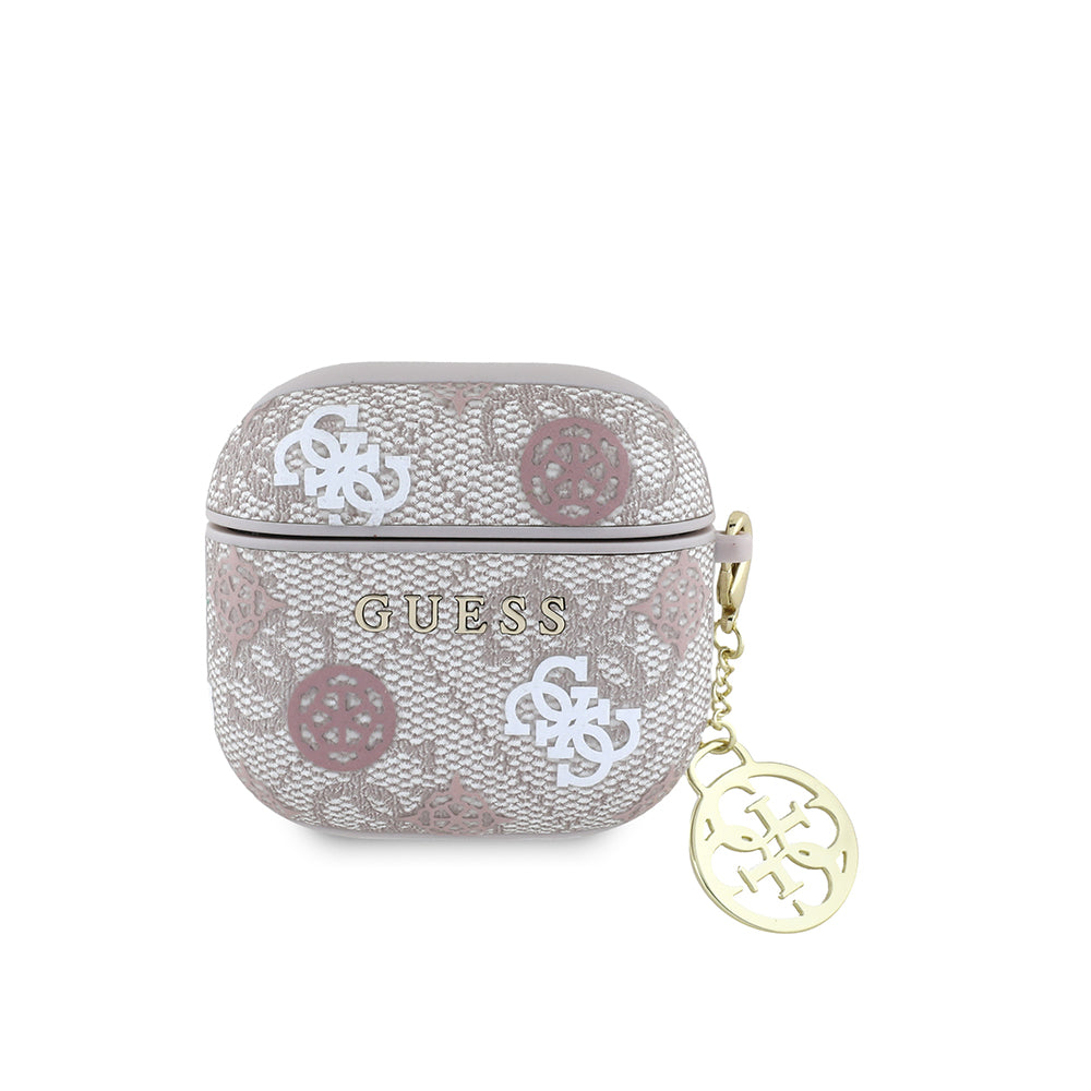 Guess Airpods 4 Orjinal Lisanslı 4G Desenli Yazı Logolu Peony Airpods Kılıf Guess Airpods 4 Orjinal Lisanslı 4G Desenli Yazı Logolu Peony Airpods Kılıf